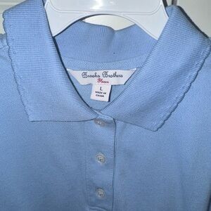 Brooks Brothers Light Blue Knit Polo